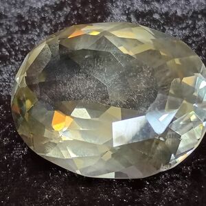 Vintage Multi Faceted Citrine Topaz Jeweler's Cut Grade 31 mm x 40 mm 135 Carats
